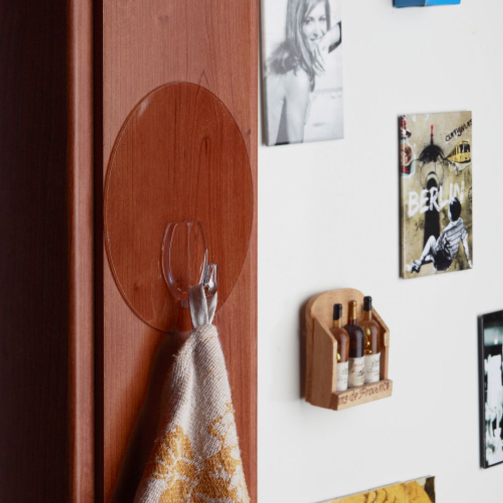 Крючок СИЛА SH10-R1TR-24 на силиконовом креплении D10см прозрачный 1 шт. нагрузка до 2,5 кг