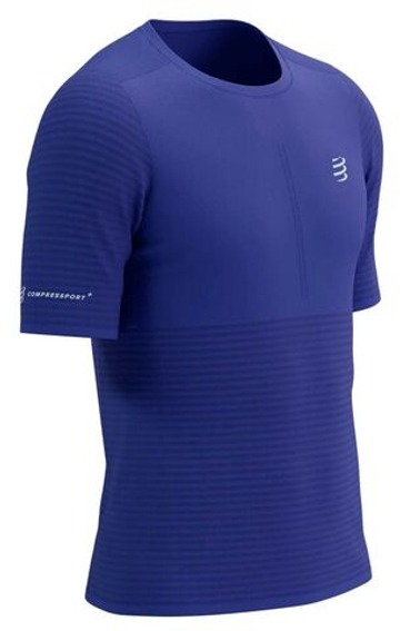 Мужская теннисная футболка Compressport Pro Racing Short Sleeve - небесный