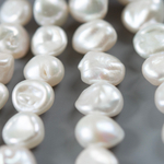 Жемчуг культивированный безъядерный Кеши, белый, 8-11*7-9мм
