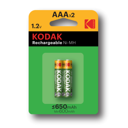 Аккумуляторы NiMH (никель-металлгидридные) Kodak HR03-2BL 650mАh [K3AHR-2/650mАh ]