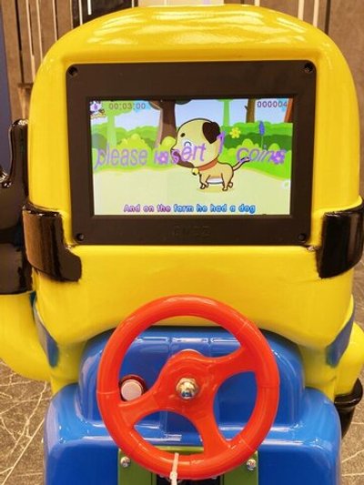 Аттракцион качалка с мультиками «Желтый человечек»