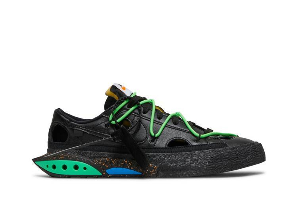 Кроссовки Off-White X Nike Blazer Low 77 "Black And Electro Green"
