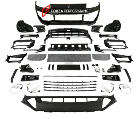 Комплект переделки переднего бампера и фар в стиле Cayenne Turbo E3 9YA / 9Y0.2 рестайлинг 2024+ для PORSCHE CAYENNE E1 9PA 957 рестайлинг 2007–2010