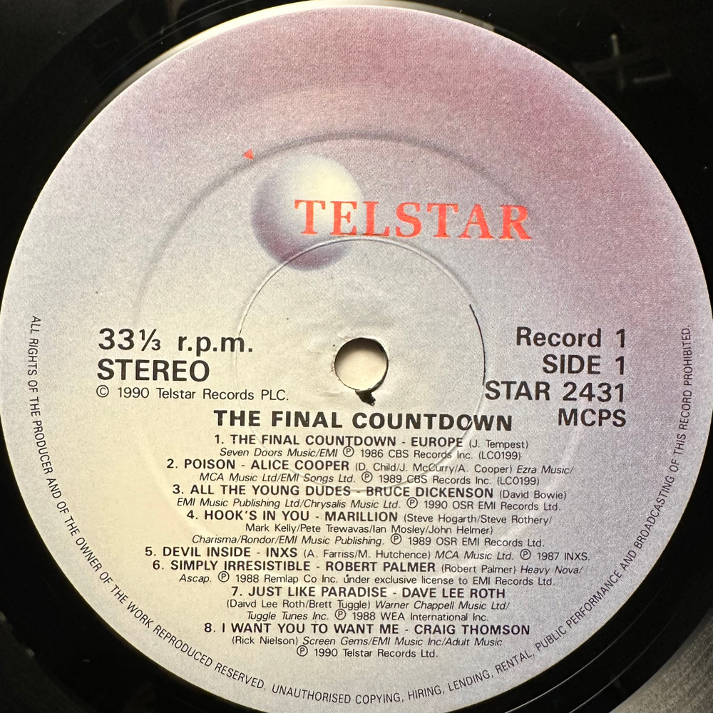 Сборник The Final Countdown - The Very Best Of Soft Metal 2LP (Англия 1990г.)