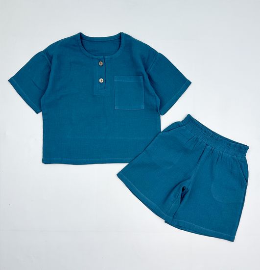 Комплект муслиновый, Индиго