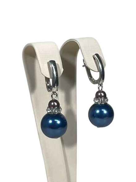 Серьги синяя жемчужина