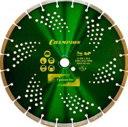 Диск алмазный CHAMPION гранит PRO 400/25,4/10 Laser Granite  (твердые блоки, старый бетон)