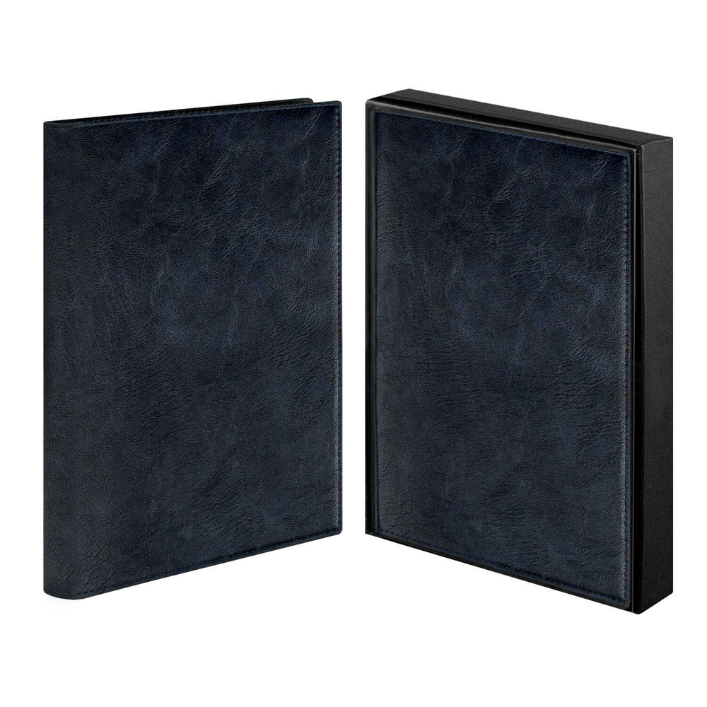 Ежедневник недатированный ESCALADA, А5+, 160 л., арт. 70583/ 10 ФЛАНСТЕР СИНИЙ (кожзам: 175х245 мм, мягкий переплёт, запаянный край, съёмная обложка, материал обложки: искусственная кожа "Фланстэр"; способ крепления блока: вставной блок, ниткошвейный