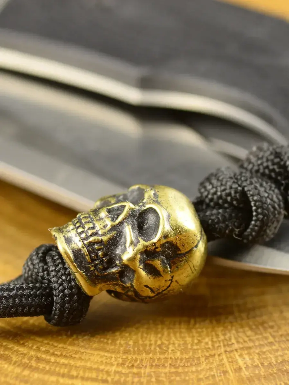 Бусина «Череп» из латуни