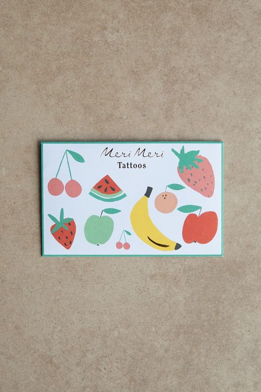Переводные татуировки Фрукты и ягоды (в наборе 20 шт) / Meri Meri