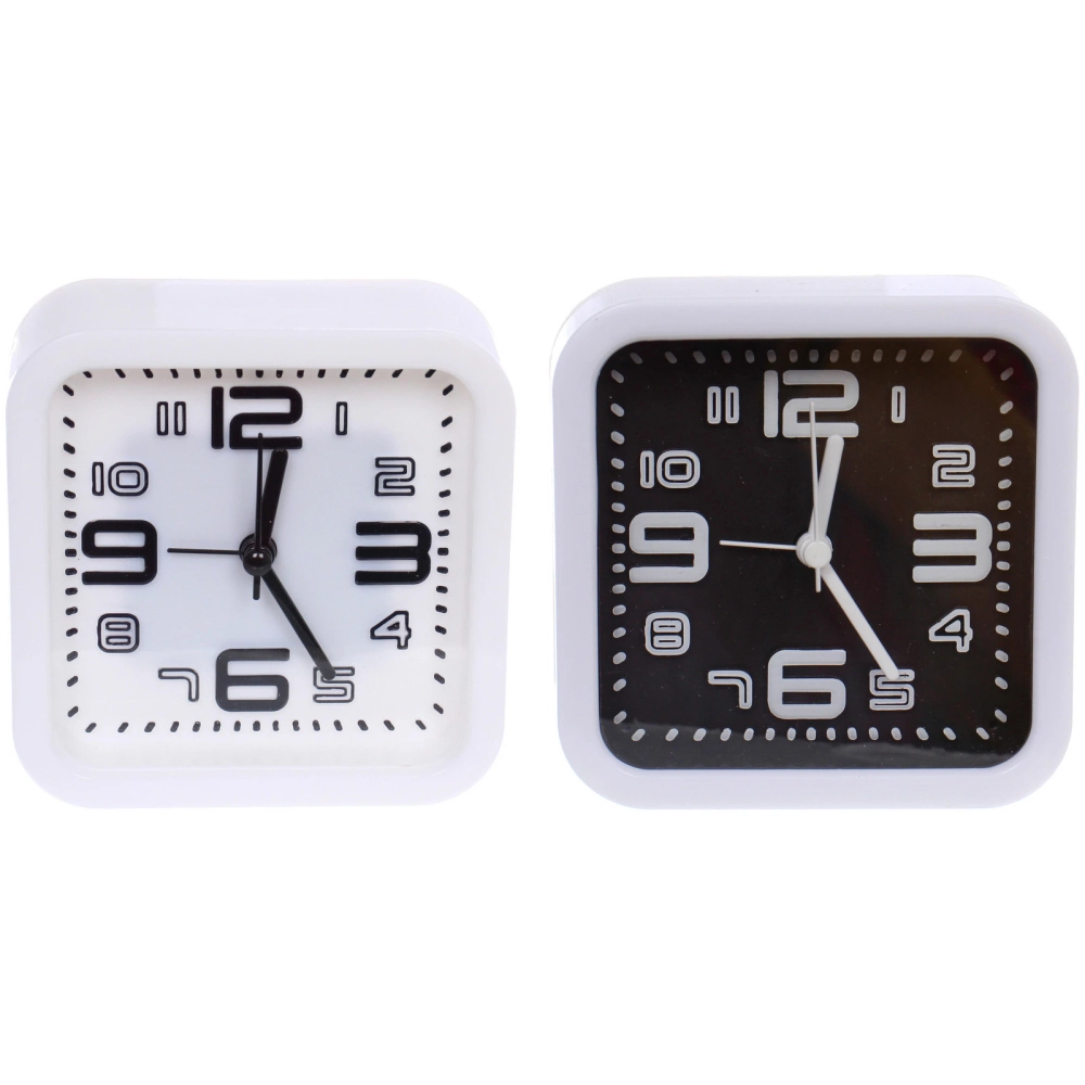 Будильник «Брук» 10*10*4,3см, микс цветов