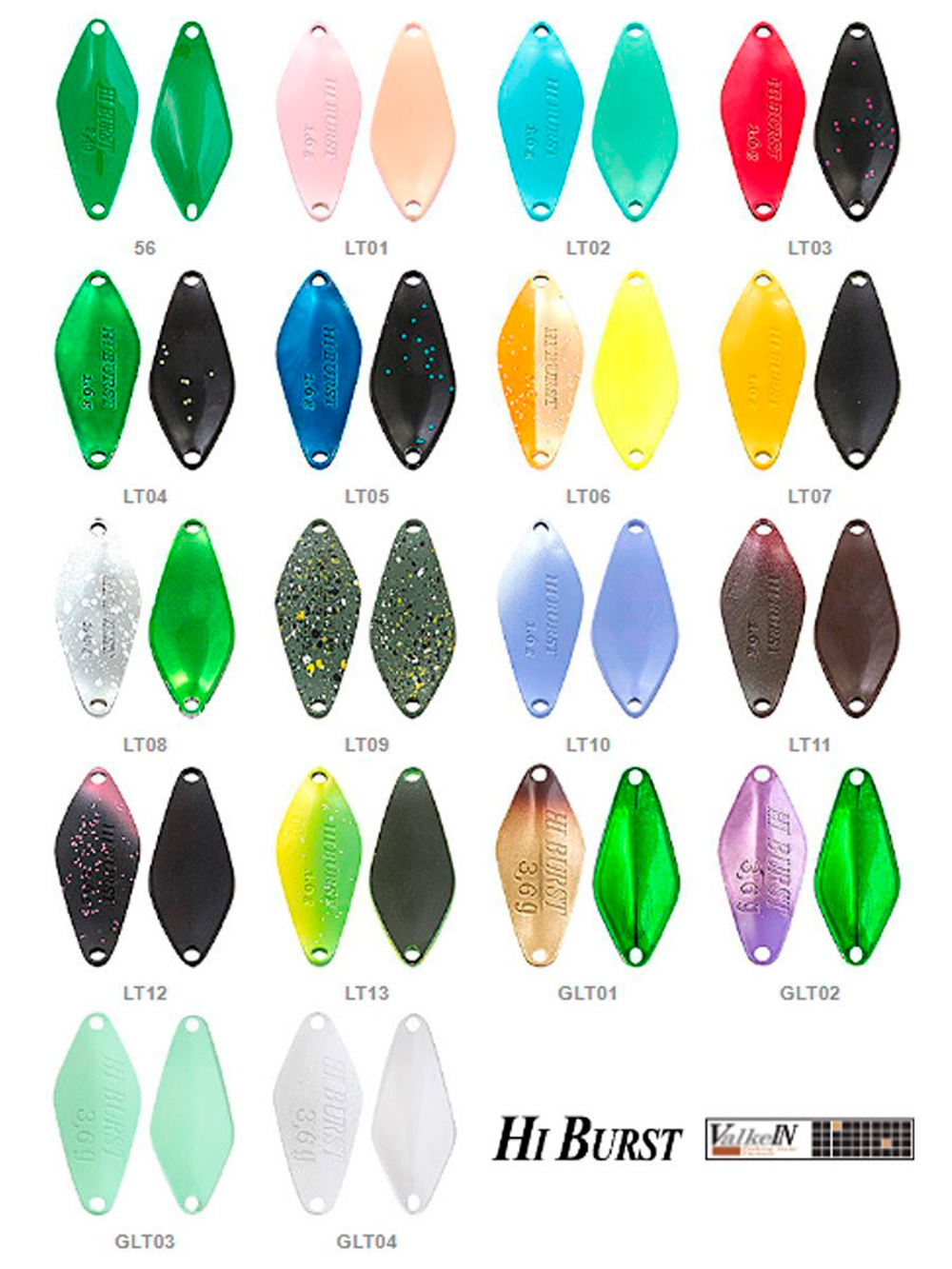 Блесна колебалка (колеблющаяся) ValkeIn Hi Burst, 1.3 гр.