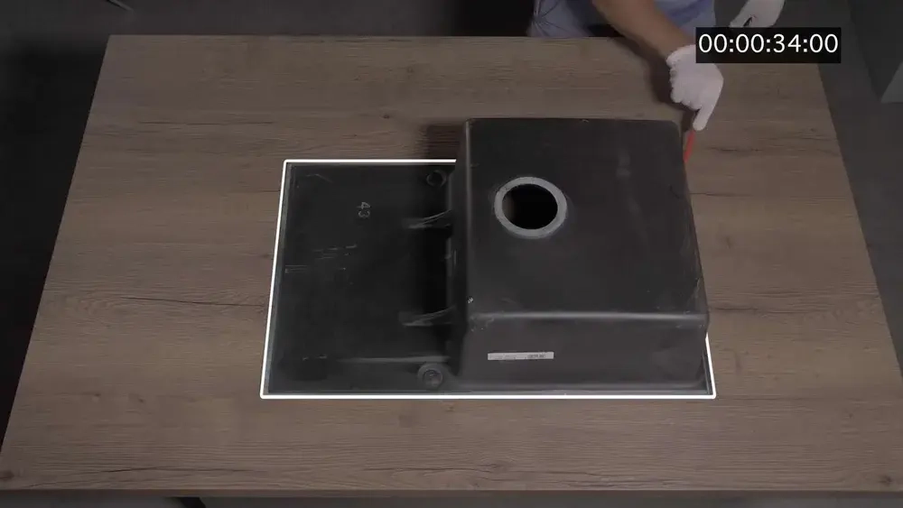 Мойка POLYGRAN GALS-760 черный № 16, cмеситель DORADO черный