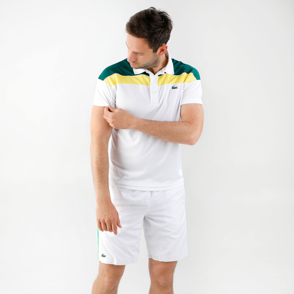 Мужские теннисные шорты Lacoste Shorts Men - White, Multicoloured