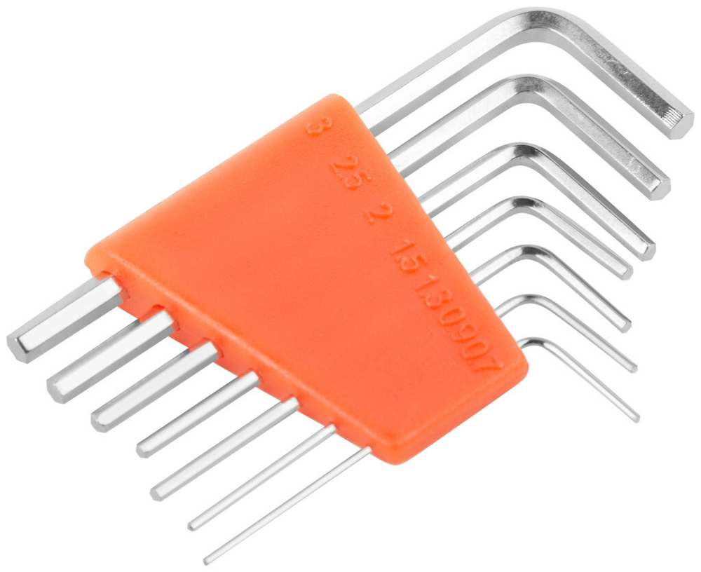 Ключи шестигранные hex crv 7 шт.( 0,7-3,0 мм ),пластиковый держатель 64160 FIT