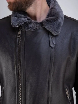 Дубленка мужская натуральная авиатор зимняя Турция