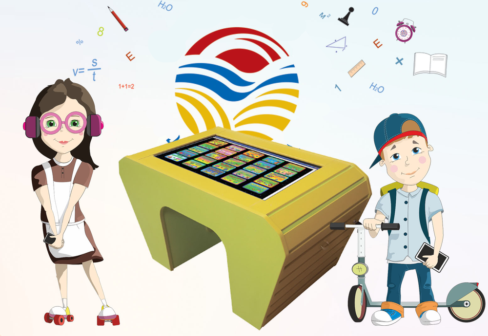 Интерактивный развивающий стол Зебрано micro