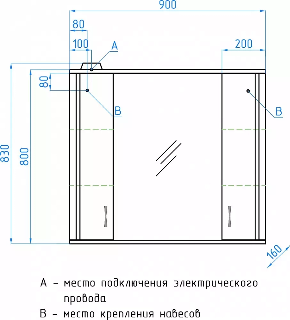 Зеркало-шкаф Style Line Панда 90/С