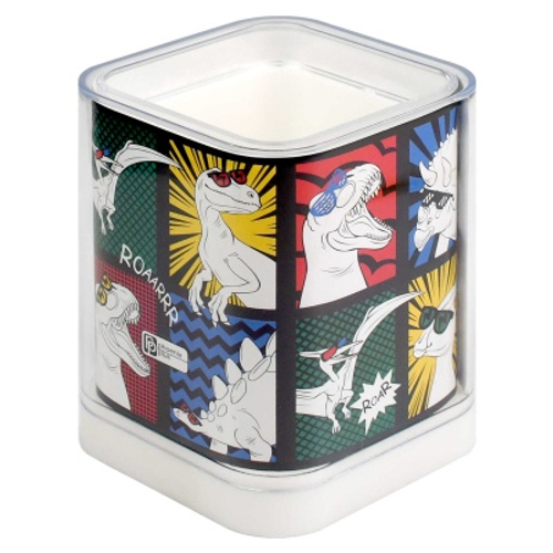 Подставка для канцелярских принадлежностей, 8,2х10,3х8,2 см, голубой, жёлтый, зеленый, красный, черный, 1отделение (- ия)