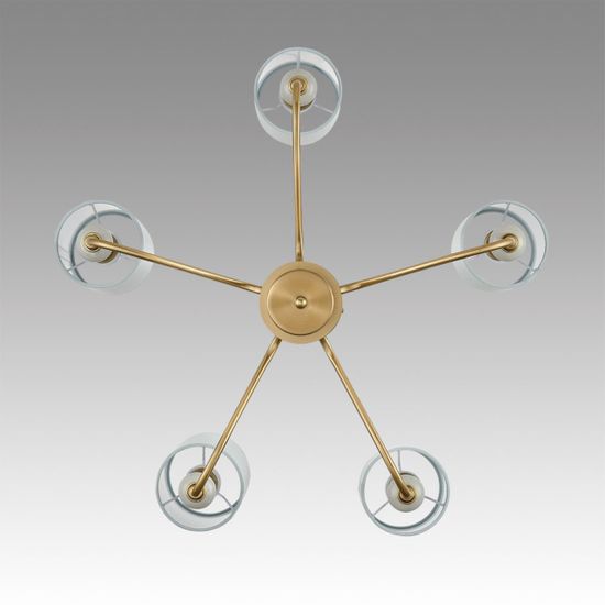 6590/5 CLASSI LN25 57 латунь/мятный зеленый, металл, керамика/текстиль Люстра подвесная E14 5*40W 220V ANRI