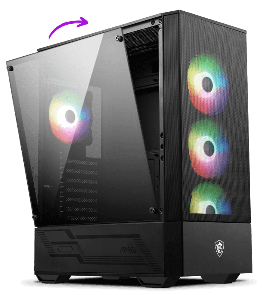 Компьютерный корпус MSI MAG FORGE M100R mATX/Mini-ITX  2xUSB2.0 USB3.2 Audio 4x ARGB FAN mATX