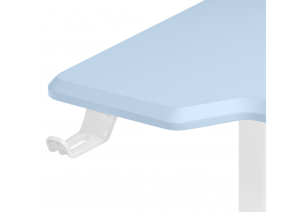 Компьютерный стол Woodville Маркос 140х80 голубой, белый, ножки белые