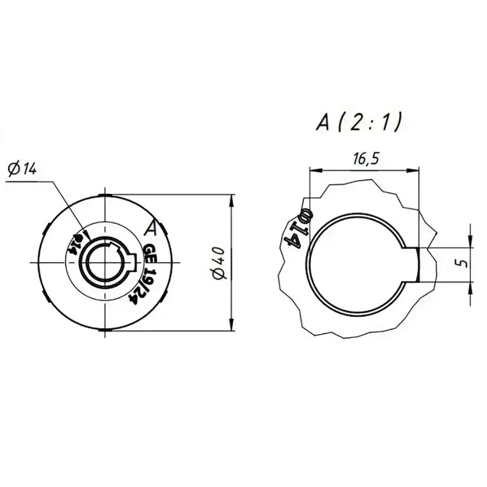 Муфта кулачковая соединительная GE-40-66-10*14