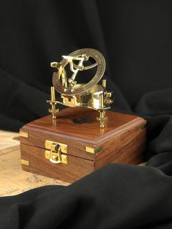 Nautical Морской компас в деревянном футляре