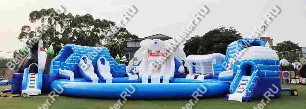 Надувной наземный аквапарк «Морское царство» 20*20*6 м