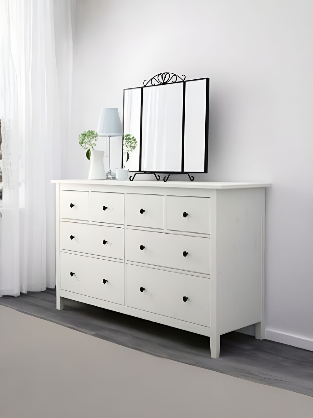 IKEA Комод КЫМОР 3 ящика, HEMNES 108*95*50, белый, КЫМОР (Хемнес ИКЕА)