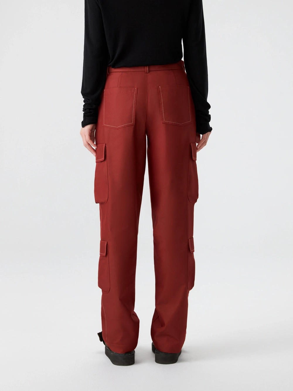Брюки-карго кирпичного цвета OLA OLA