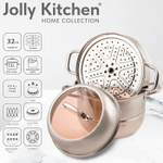 Мантоварка-пароварка Jolly Kitchen три яруса, диаметр 32 см, нержавеющая сталь