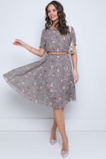 Платье Стильный шифон (латте) Diolche (Акция)