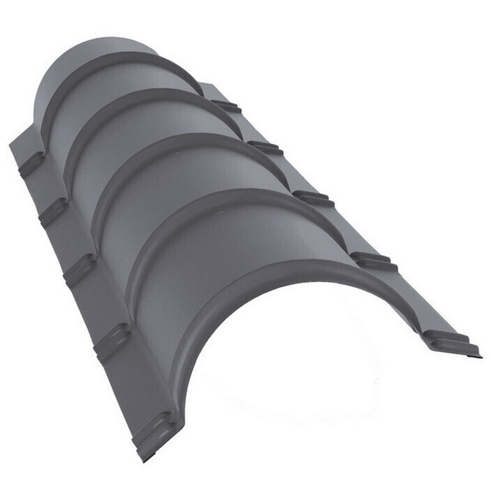 Конек полукруглый малый Grand Line Pe Ral 7004 резка