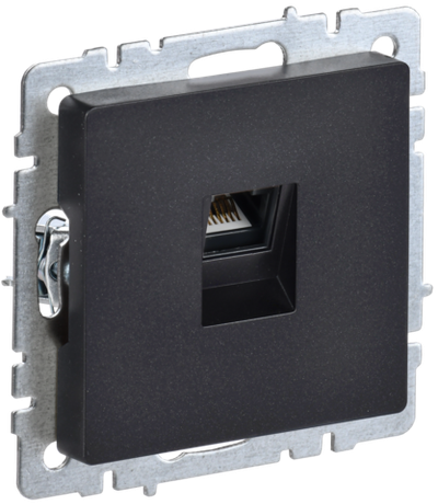BRITE Розетка компьютерная RJ45 кат.6 РК11-БрЧ черный IEK
