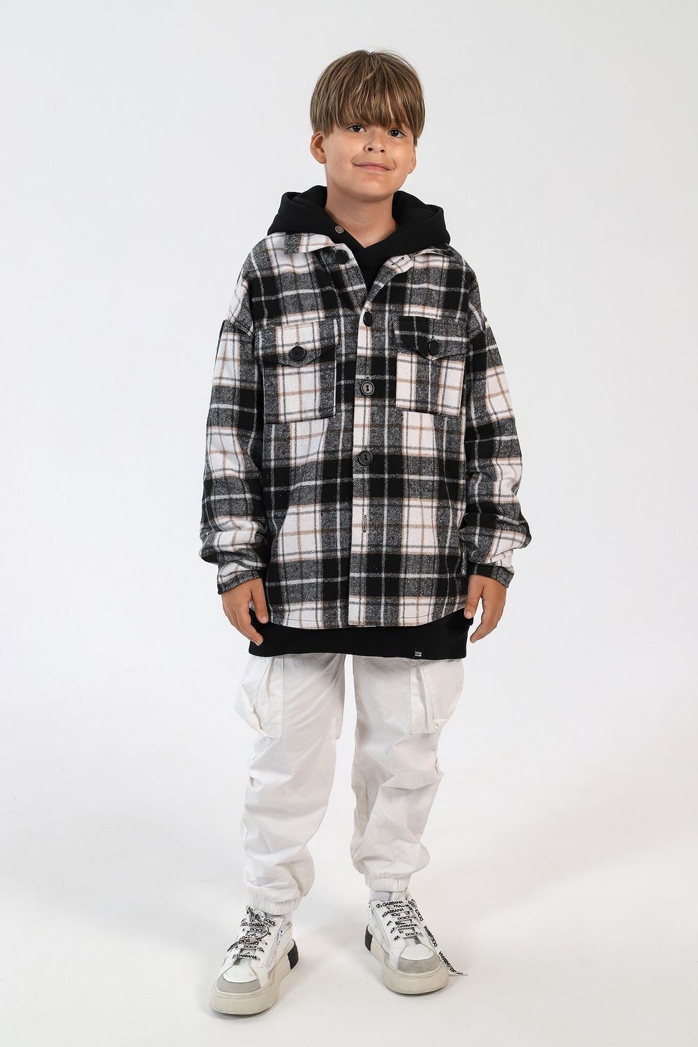 Рубашка для мальчика Квадро-2 Виотекс ЧЁРНЫЙ