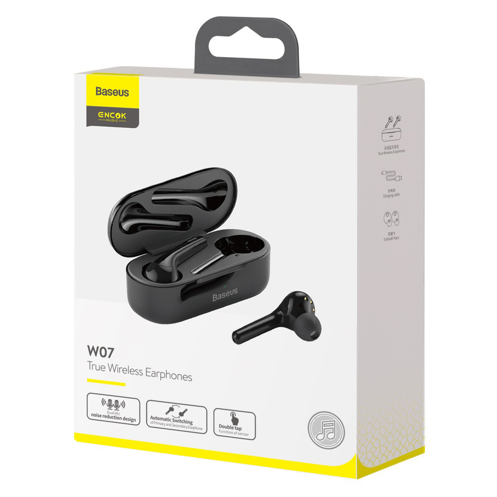 Беспроводные наушники Baseus Encok True Wireless Earphones W07 - Black