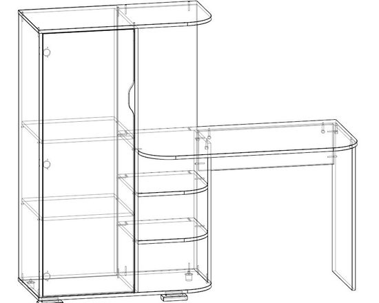 Стол письменный МАЛЬТА-3 левый