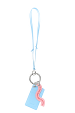 Подвеска - картхолдер с карабином BLUE