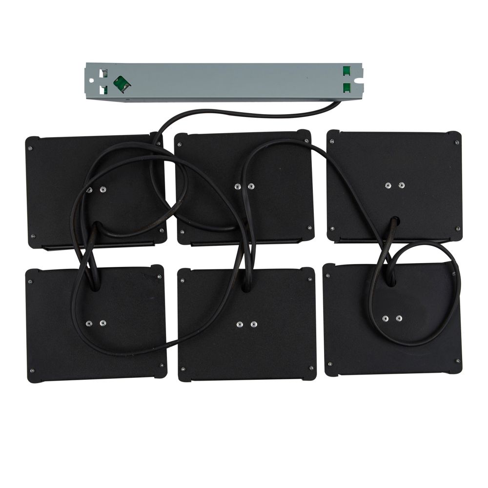 ULP-1010-42W-4000K IP54 GRILYATO OPAL BLACK KIT06 Светильники светодиодные потолочные встраиваемые. комплект из 6 штук. Белый свет 4000K. 4200Лм. Для ячеек 100x100мм. Корпус черный. В комплекте с и-п. ТМ Uniel