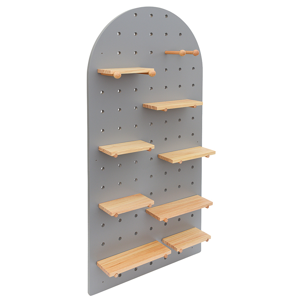 Полка настенная shely, 60х120 см, светло-серая