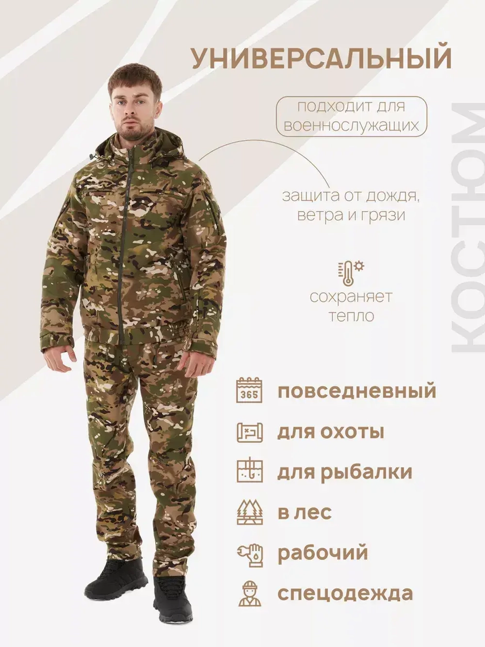 Костюм камуфляжный на флисе демисезонный Горка (Цена договорная)