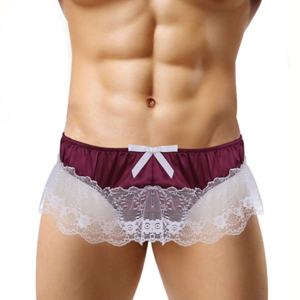 Мужские трусы тонги бордовые Romeo Rossi RR1035-18