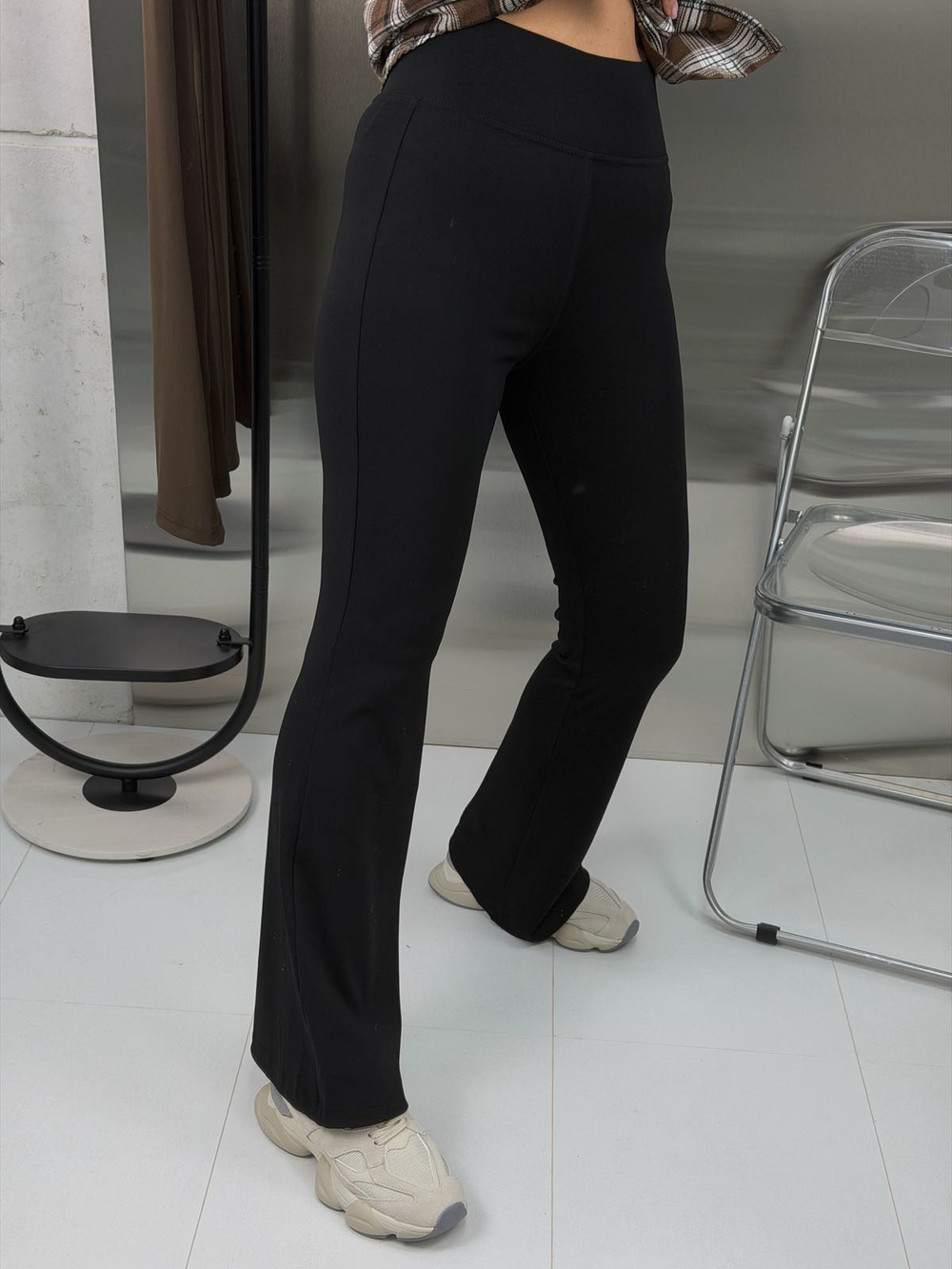 Лосины клёш женские арт. 103 цвет "чёрный"