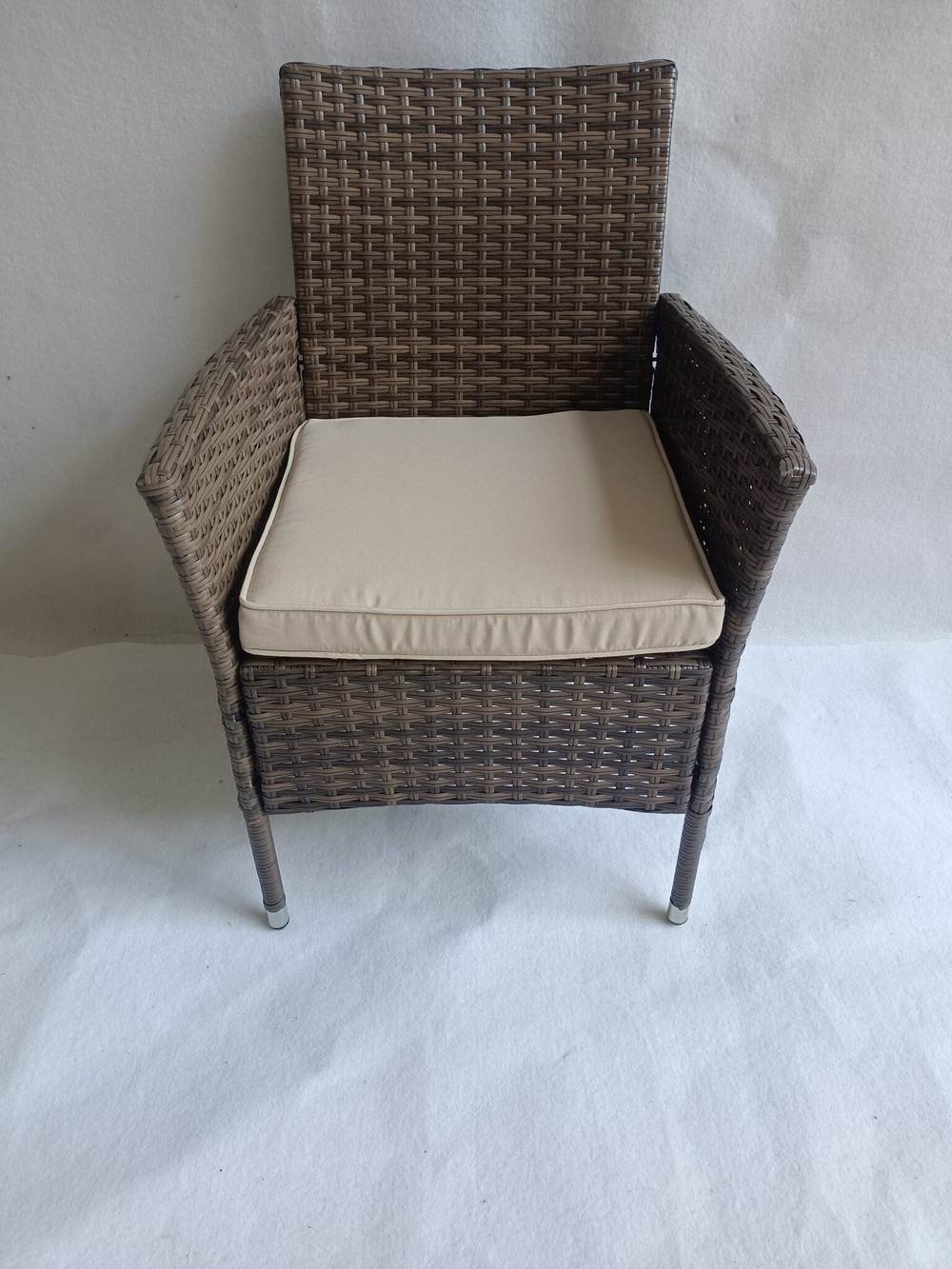 Кресло плетеное из полиротанга Вирджиния (Анкор) с подушкой 5 мм — Brown