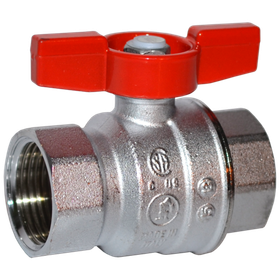 Кран шаровый полнопроходной внутренняя / внутренняя резьба, ручка бабочка Giacomini R851 3/4*