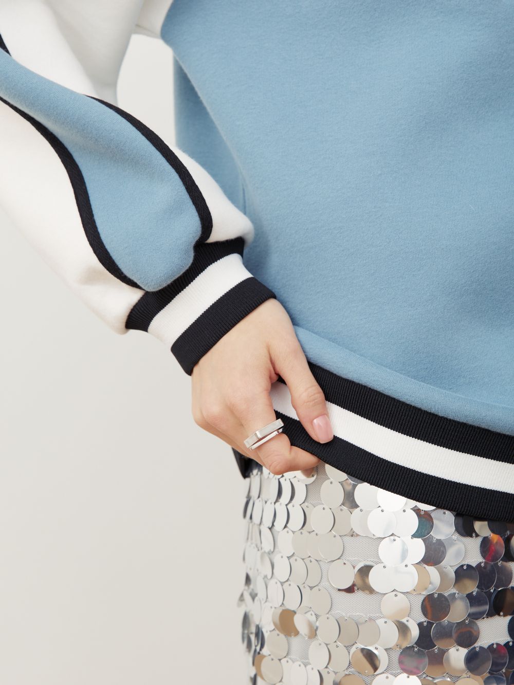 СВИТШОТ «DREAMS DEPARTMENT» ВИНТАЖНЫЙ СИНИЙ|МОЛОЧНЫЙ