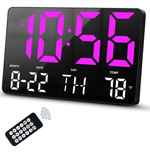 Часы настенные LED MIRROR GH0717L Purple&White