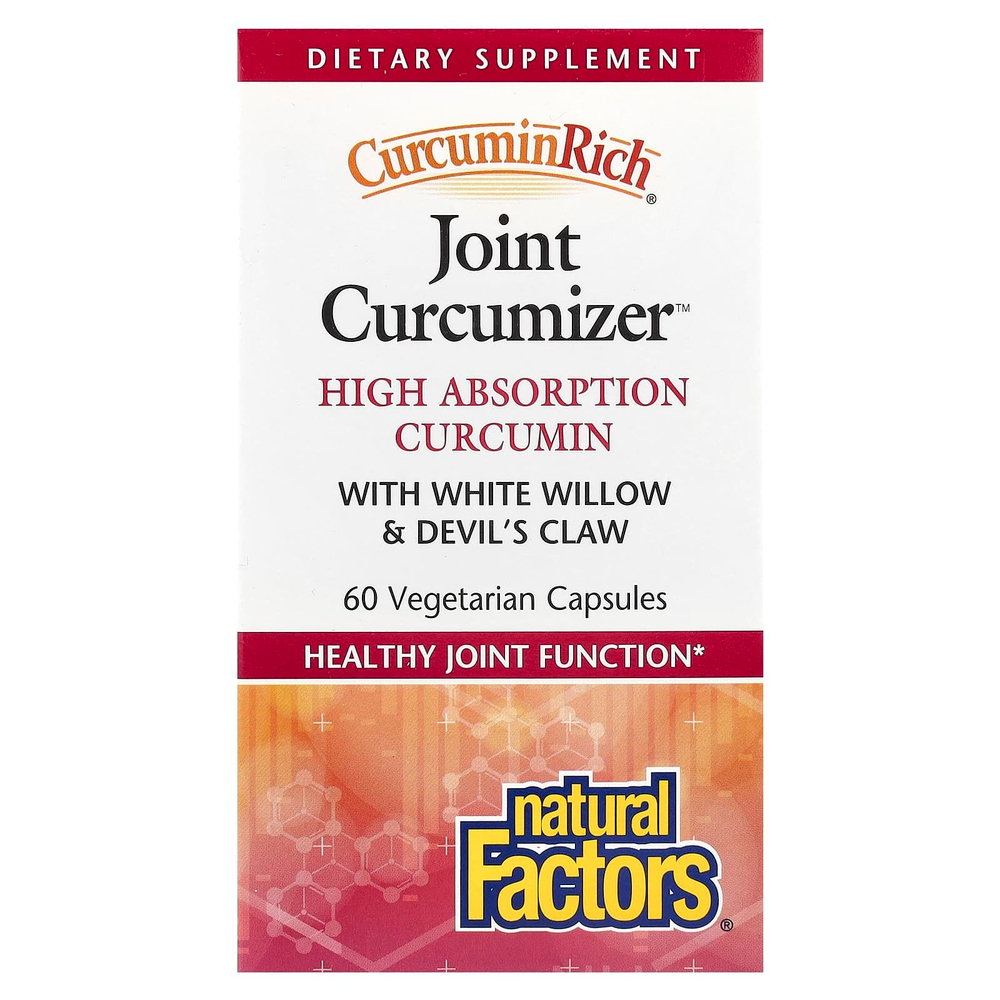 Natural Factors, CurcuminRich, средство для суставов на основе куркумина, 60 вегетарианских капсул