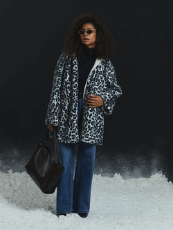 Шуба искусственная, снежный барс, Severina